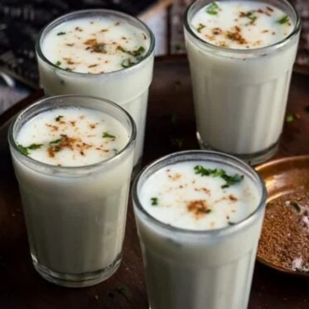 Sweet Salted Lassi samosa plate Samosa best vegetarian restaurant in surrey scott road