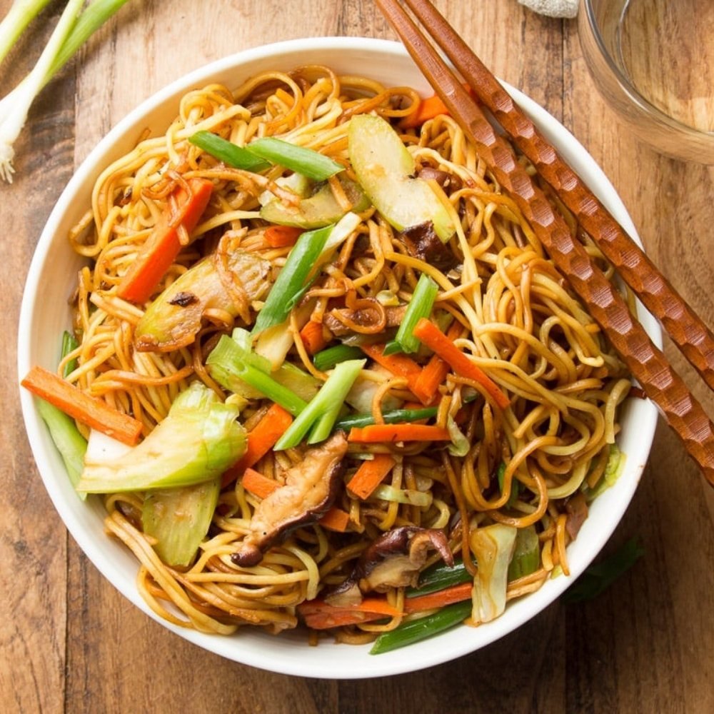 veggie chowmein at Astha Restaurant and Sweets best vegetarian in Surrey